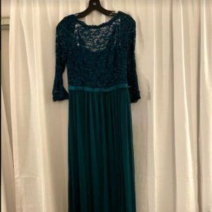 David's Bridal 3/4-Sleeve Lace Bridesmaid Dress